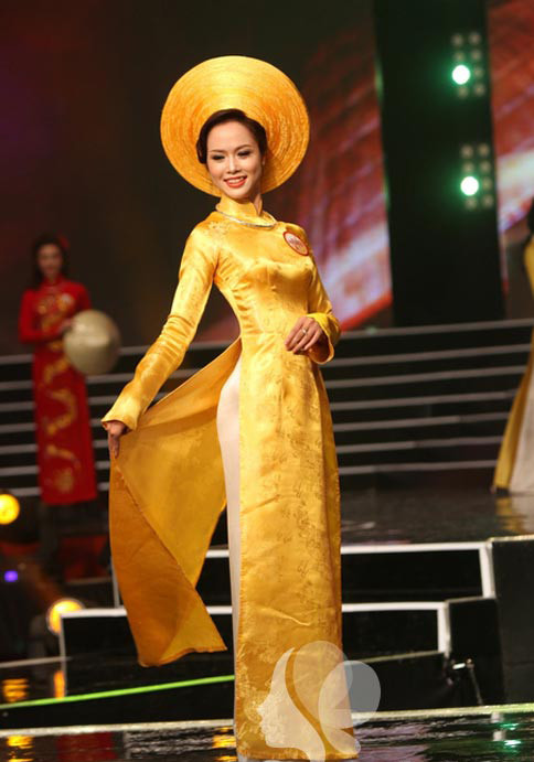 Cận cảnh chiếc áo dài đẹp nhất cuộc thi HHVN 2012