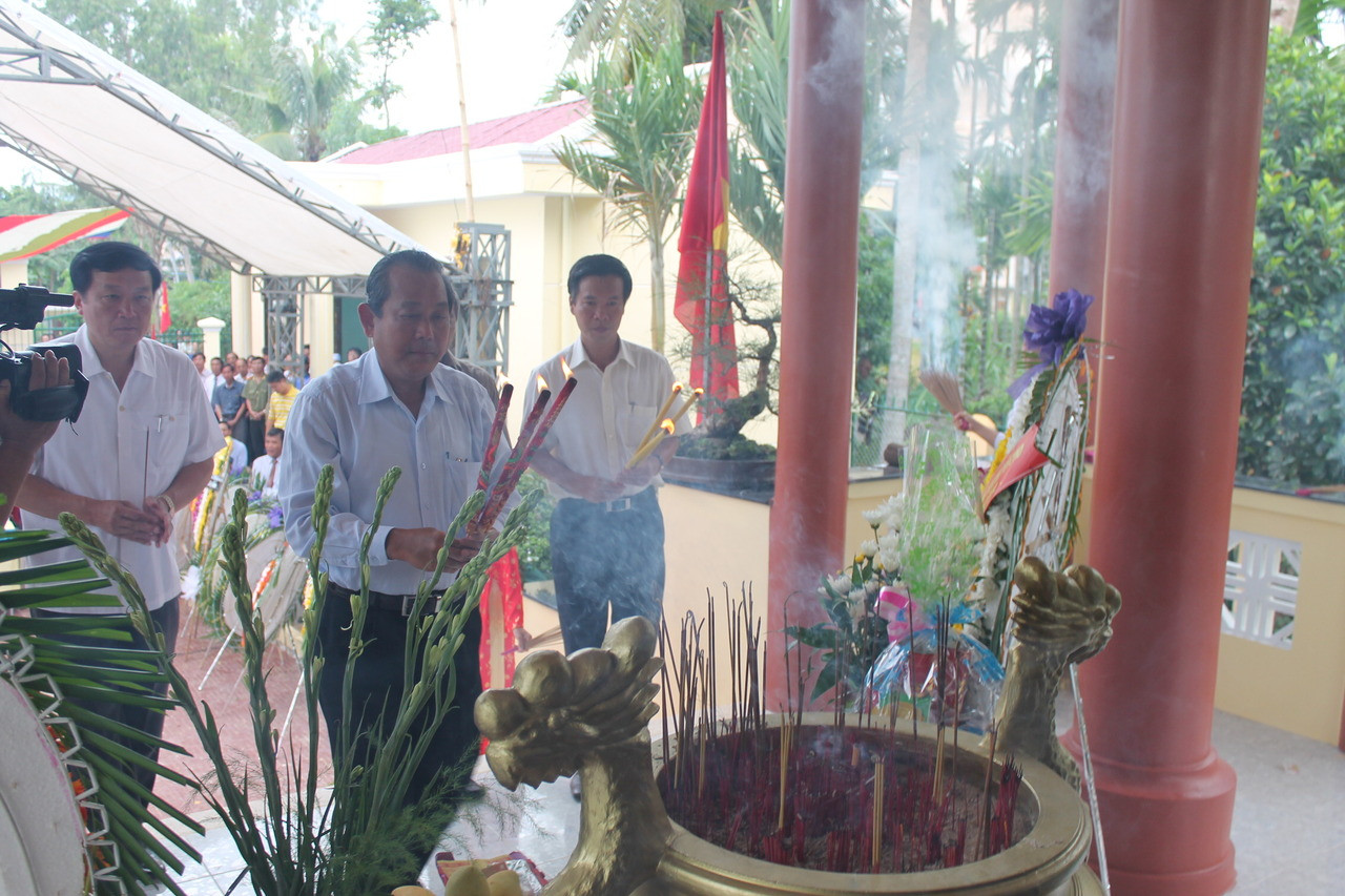 Chánh án TANDTC Trương Hòa Bình dự lễ tưởng niệm 47 năm thảm sát địa đạo Hiệp Phổ Nam