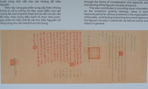 Lần đầu tiên công bố bút phê của các Hoàng đế trên Châu bản triều Nguyễn