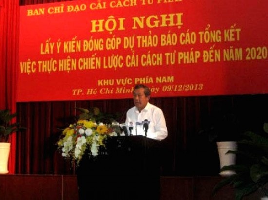 Hội nghị lấy ý kiến về Dự thảo báo cáo tổng kết thực hiện Nghị quyết 49 ở khu vực phía Nam