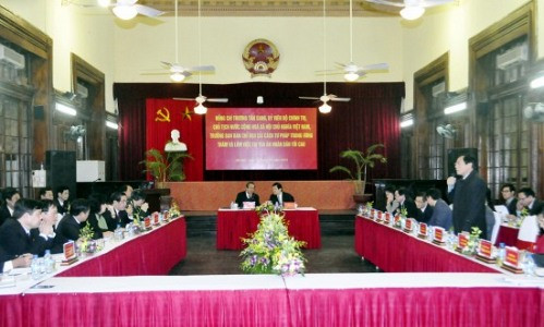 Chủ tịch nước Trương Tấn Sang đánh giá cao nỗ lực của ngành TAND trong thực hiện nhiệm vụ chính trị