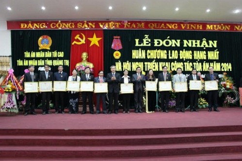 TAND tỉnh Quảng Trị đón nhận Huân chương Lao động hạng Nhất và tổ chức triển khai công tác năm 2014