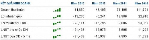 BKC: Lỗ hơn 21 tỷ đồng trong năm 2013