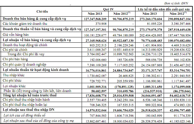 HDC: Lãi sau thuế 2013 giảm 37% đạt 26.5 tỷ đồng