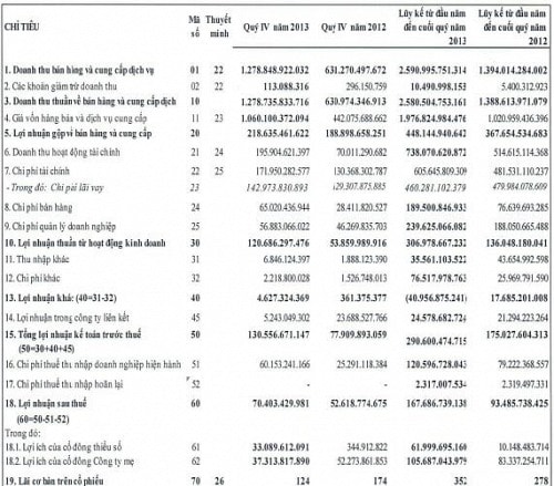 Tập đoàn Đại Dương vượt 45% kế hoạch lãi 2013