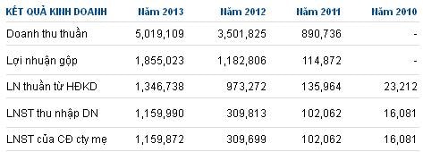 SDI: 2013 lãi 