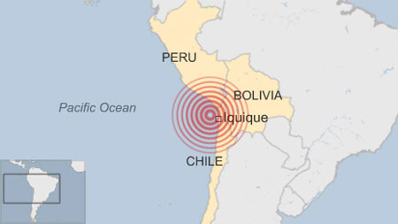 Xuất hiện sóng thần sau động đất cực mạnh ở Chile