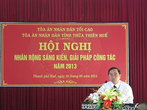 TAND tỉnh Thừa Thiên - Huế tổ chức Hội nghị nhân rộng các sáng kiến cải tiến kỹ thuật, giải pháp công tác