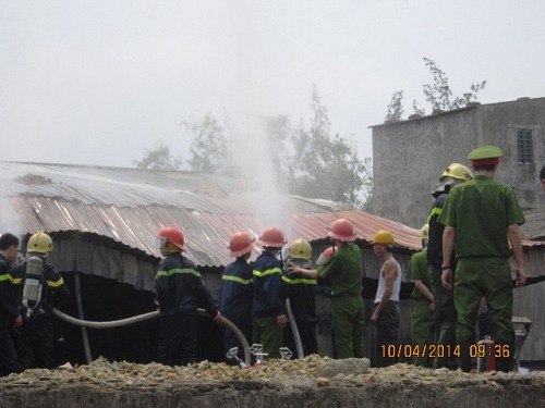 Hỏa hoạn tại nhà máy nước thành phố Hà Tĩnh