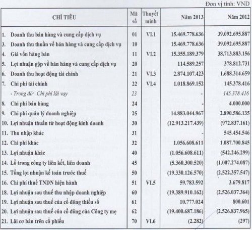 TNT: Lỗ 2 năm liên tiếp, dự kiến 2014 lãi tới 15 tỷ đồng