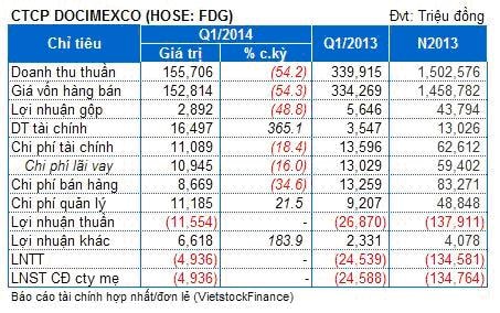 FDG : Lỗ gần 5 tỷ đồng trong quý 1