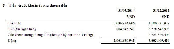 VHG: Tiền và tồn kho cùng giảm mạnh, lãi hợp nhất quý 1 hơn 4 tỷ đồng