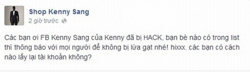 kenny sang bi hack facebook, facebook kenny sang, kenny sang phat ngon gay soc, kenny sang la ai, kenny sang