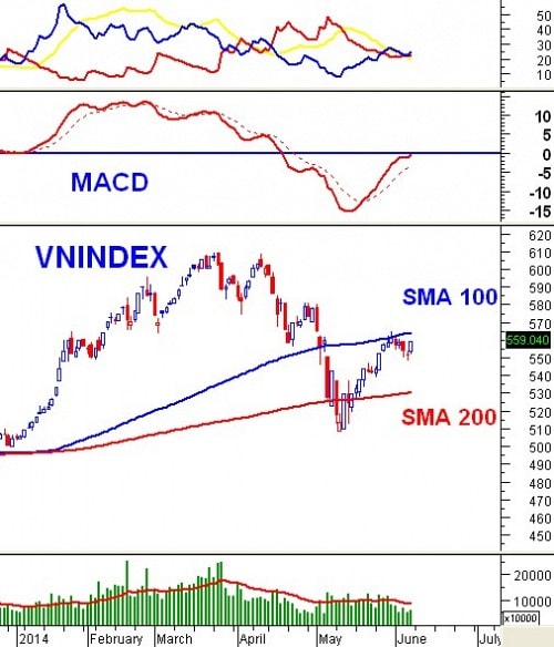 Phân tích kỹ thuật chứng khoán Việt Nam: Tuần 09 - 13/06/2014