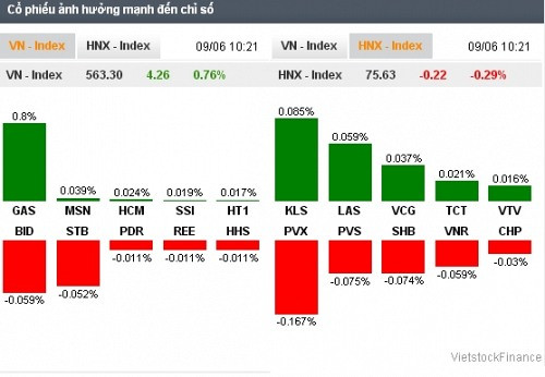 Nhịp đập Thị trường 09/06: VN-Index đóng cửa thành công trên 565 điểm
