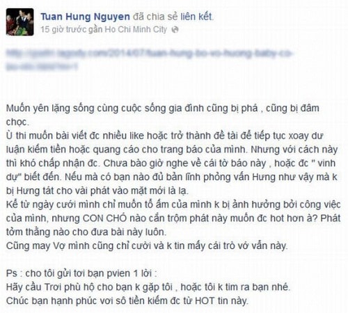 Tuan Hung, Tuan Hung bo vo, Tuan Hung bo vo theo bo nhi, ca si Tuan Hung