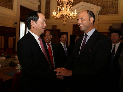 Bộ trưởng Trần Đại Quang hội đàm với Bộ trưởng Bộ Nội vụ Cộng hòa Italia