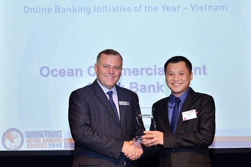 OceanBank nhận giải thưởng Sáng kiến Ngân hàng Điện tử Tốt nhất Việt Nam 2014