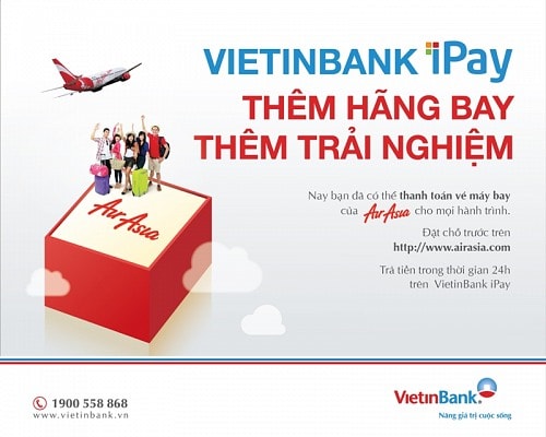 Mở rộng thanh toán vé máy bay trực tuyến qua dịch vụ VietinBank iPay