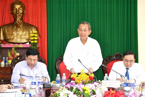 Chánh án TANDTC Trương Hòa Bình làm việc tại TAND tỉnh Nghệ An