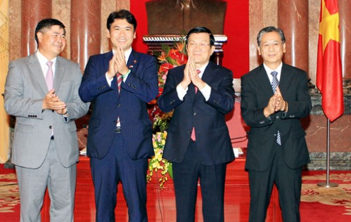 Chủ tịch nước Trương Tấn Sang tiếp Đoàn Nghị sỹ trẻ Đảng Dân chủ tự do Nhật Bản