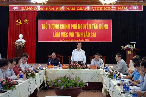 Thủ tướng Nguyễn Tấn Dũng làm việc tại Lào Cai và Yên Bái