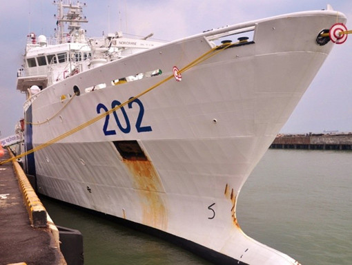 Tàu của lực lượng bảo vệ bờ biển Ấn Độ thăm Tp. Đà Nẵng