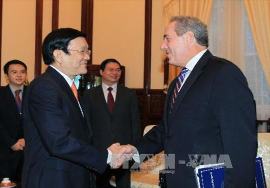 Chủ tịch nước cảm ơn Hoa Kỳ đã ủng hộ Việt Nam về vấn đề biển Đông