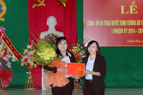 Bổ nhiệm Chánh án TAND huyện Hoằng Hóa, Thanh Hóa