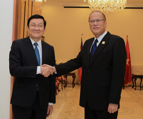 Chủ tịch nước Trương Tấn Sang gặp Tổng thống Philippines Benigno Aquino III