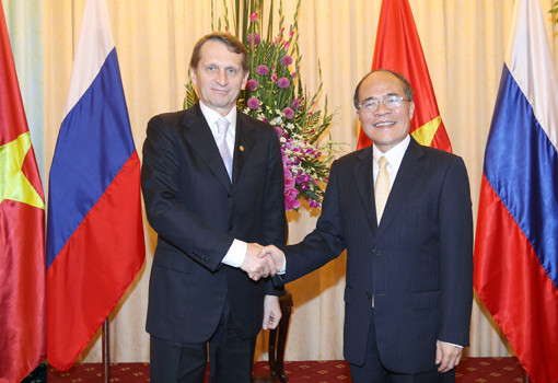 Chủ tịch Quốc hội Nguyễn Sinh Hùng hội đàm với Chủ tịch Duma quốc gia Nga 