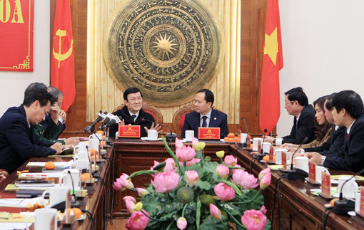 Chủ tịch nước Trương Tấn Sang thăm và làm việc tại Thanh Hóa 