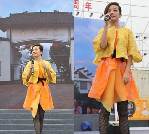Phong cách thời trang bất ổn của chim én Triệu Vy