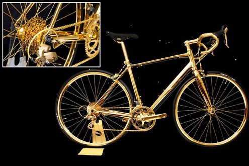 Chiêm ngưỡng xe đạp bằng vàng 24k đắt hơn siêu xe