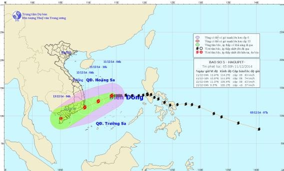 Bão đổ bộ đất liền gây mưa to đến rất to cho các tỉnh Trung Bộ và nam Tây Nguyên