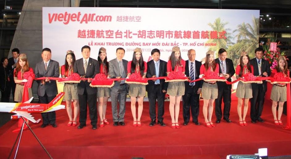 Vietjet khai trương đường bay giữa Tp.HCM - Đài Bắc tổ chức chuyến bay miễn phí