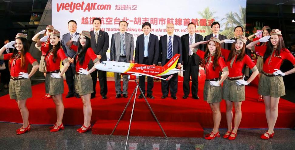Vietjet khai trương đường bay giữa Tp.HCM - Đài Bắc tổ chức chuyến bay miễn phí