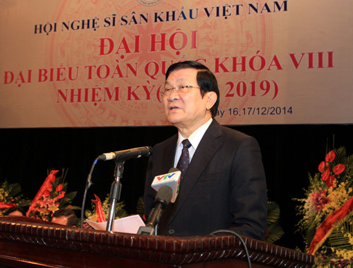 Chủ tịch nước dự khai mạc Đại hội Hội Nghệ sĩ sân khấu Việt Nam lần VIII 