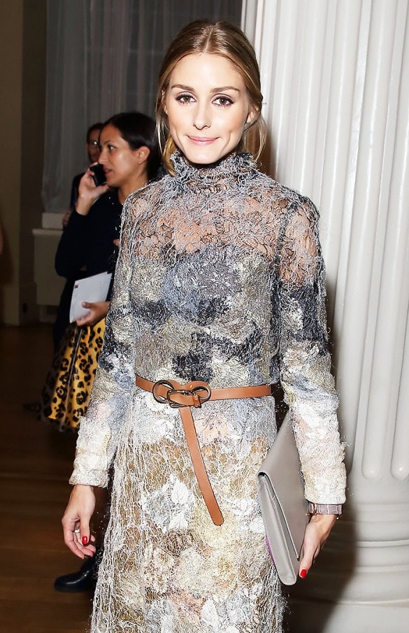 How To Tie Loop  A Belt Olivia Palermo Lace Dress