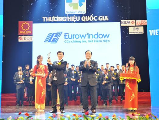 Eurowindow lần thứ hai liên tiếp được công nhận Thương hiệu Quốc Gia