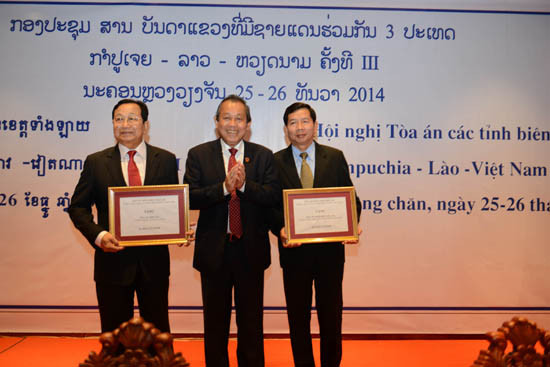 Kết thúc tốt đẹp Hội nghị Tòa án ba nước có chung đường biên giới Lào-Việt Nam-Campuchia