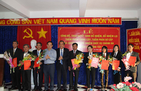 Trao quyết định bổ nhiệm Chánh án TAND tỉnh Tây Ninh