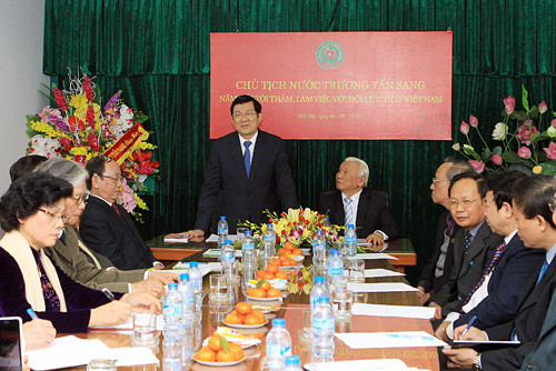 Chủ tịch nước thăm và làm việc với Hội Cựu Thanh niên xung phong Việt Nam