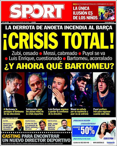 Barca và cuộc khủng hoảng toàn diện đầu năm mới