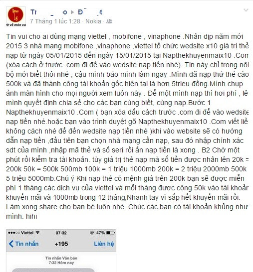 Hà Nội: Bắt đối tượng lừa nạp thẻ điện thoại trên facebook để chiếm đoạt tiền