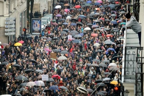 Hình ảnh lễ diễu hành khổng lồ phản đối vụ tấn công tòa soạn Charlie Hebdo 