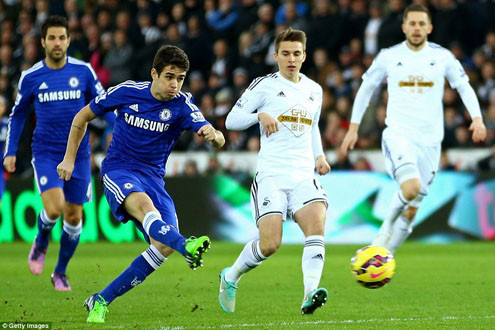 Chelsea –Swansea 5-0: Costa trở thành vua phá lưới