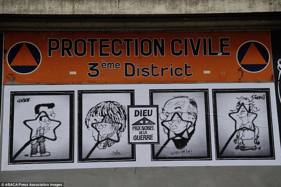 Paris tràn ngập tranh grafitti tưởng nhớ nạn nhân vụ Charlie Hebdo