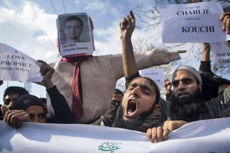 Ấn Độ: Biểu tình phản đối Charlie Hebdo nổ ra tại Kashmir