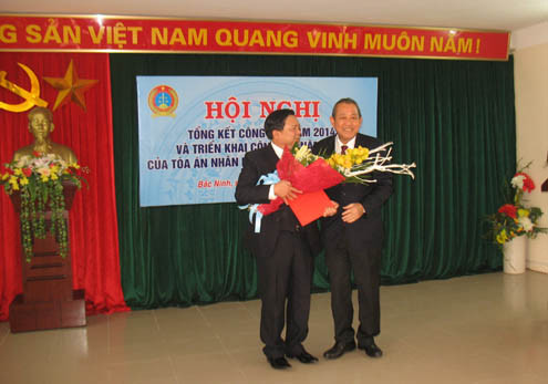 Trao quyết định bổ nhiệm Chánh án TAND tỉnh Bắc Ninh